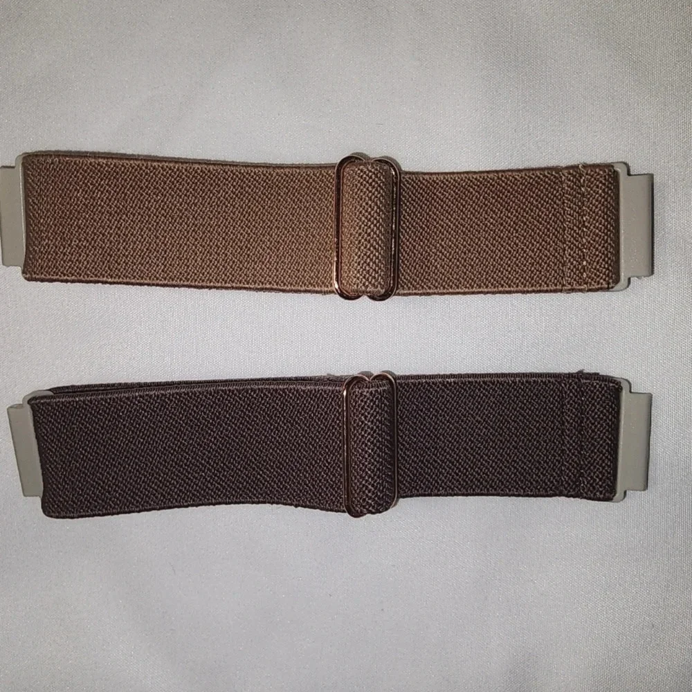 🌻🌻🆕 New Elastic Watch Bands - Set of 2 - Mauve/Ash Purple (Pin Connection)
